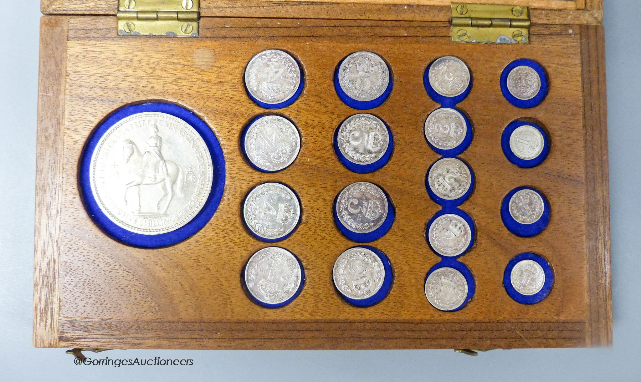 Elizabeth II Maundy money 1968, with related paperwork and photographs